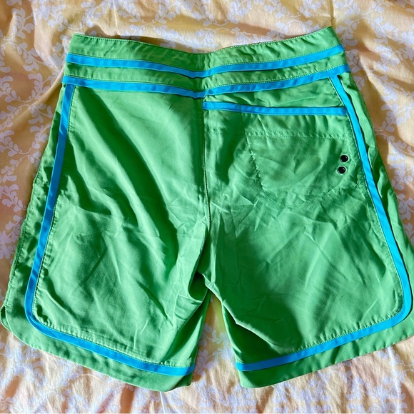 Athleta Lime and Aqua Women's Swim Shorts - Picture 2 of 5